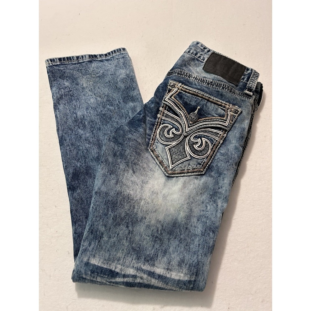 Affliction Ace Fleur Phantom Men's Jeans Acid Wash Mens Size 32 x 32
